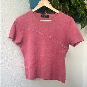 Fitted Pink Short Sleeve Tee